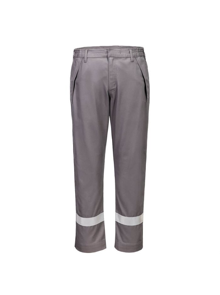 FR Chemical Resistant Trousers, 30, R, Grey