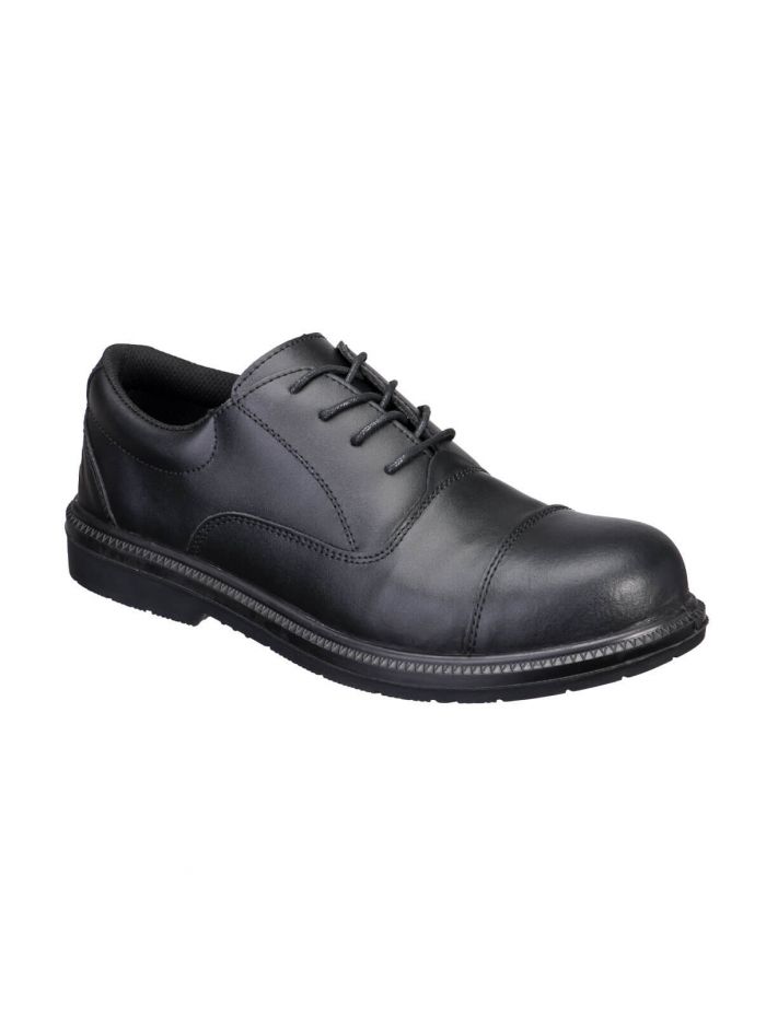 Steel Action Leather Executive Shoe S3 SR FO, 38, R, Black