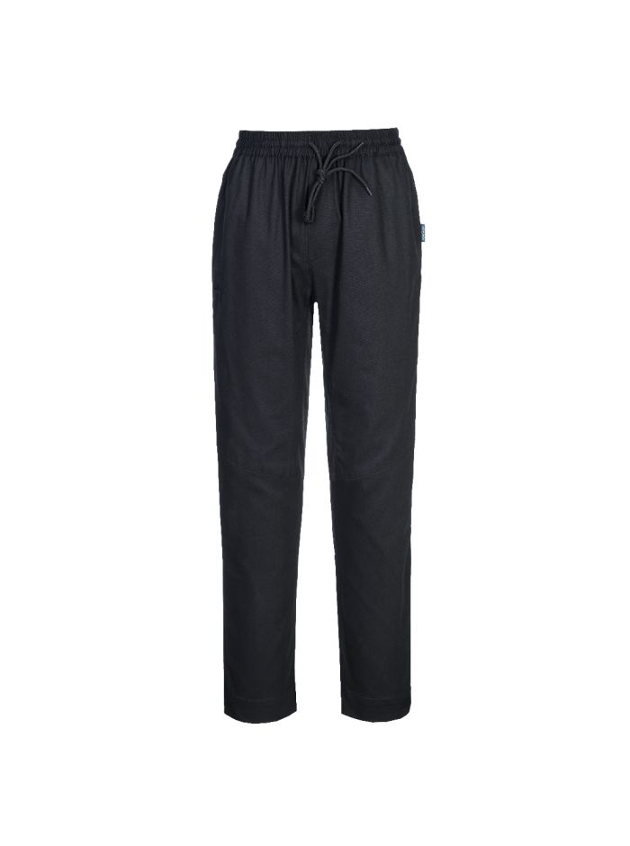 Chef's Cotton MeshAir Pro Stretch Trousers , L, R, Black