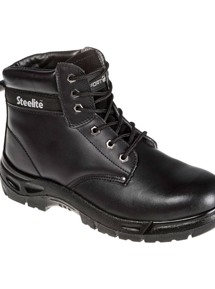 Steel Action Leather Ankle Boot S3 SR, 37, R, Black