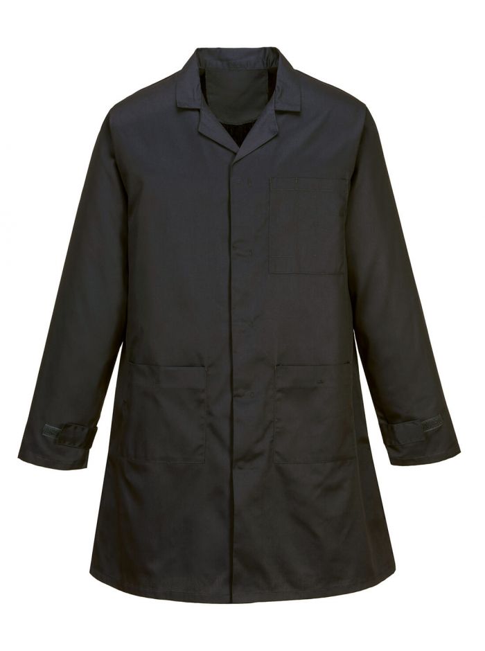 Anti-Static ESD Coat, 4XL, R, Black
