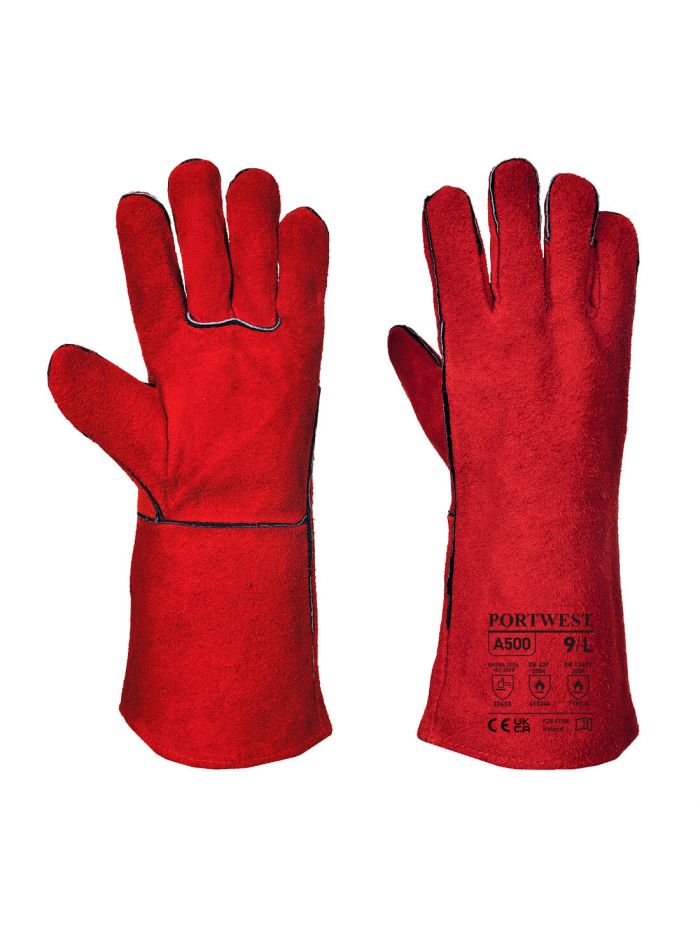 Welders Gauntlet, M, R, Red