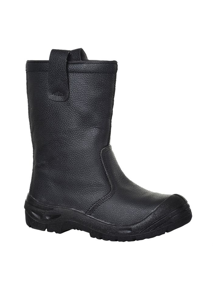 Steel Leather Rigger Boot S3 SR, 38, R, Black