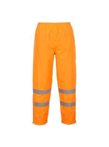 Hi-Vis Breathable Rain Trousers, XL, R, Orange