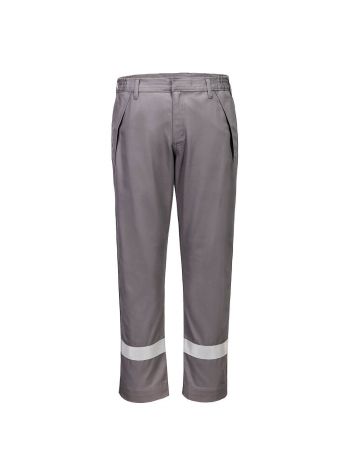 FR Chemical Resistant Trousers, 30, R, Grey