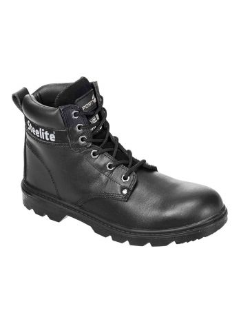Steel Leather Ankle Boot S3 SR, 37, R, Black