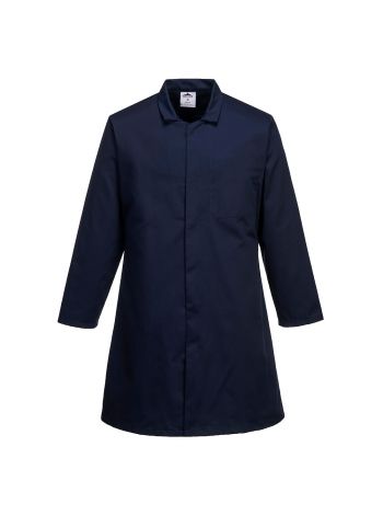 Food Industry Men's 1 Pocket Coat, 4XL, R, Navy