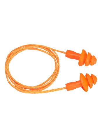 Reusable Corded TPR Ear Plugs (50 pairs), , R, Orange