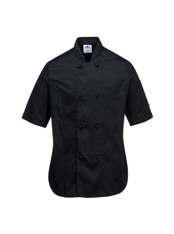 Rachel Women's Chefs Jacket S/S, S, R, Black