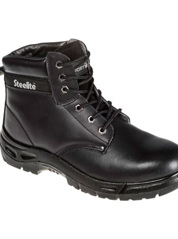 Steel Action Leather Ankle Boot S3 SR, 37, R, Black