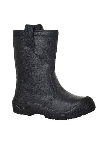 Steel Leather Rigger Boot S3 SR, 38, R, Black
